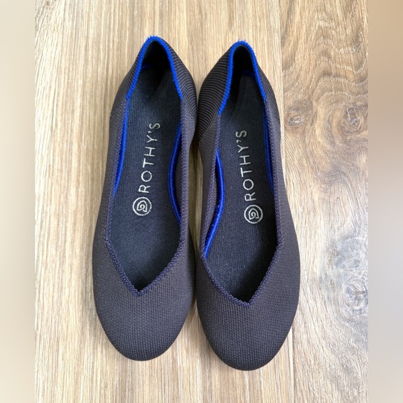 Rothy’s The Flat Size US 6.5 FIG PYTHON Ballet Flats Shoes EUC - Picture 1 of 6